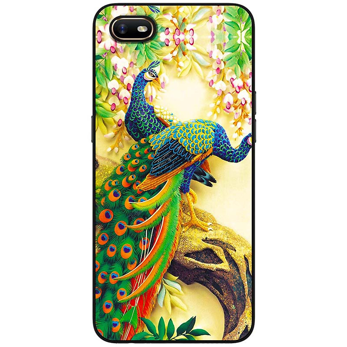 Ốp lưng dành cho Oppo A1k mẫu Chim công trên cành