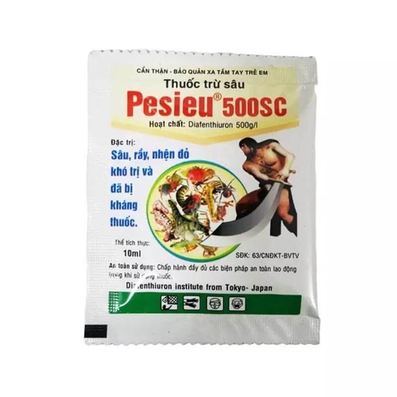 Pesieu 500SC  - Thuốc Trừ Sâu , Rầy, Bọ Trĩ, Nhện Đỏ (gói 10ml)