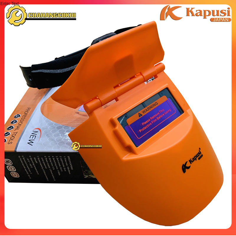 Mặt nạ hàn điện tử KAPUSI gập lên xuống thuận tiện - Kính hàn điện tử tự động tối khi hàn