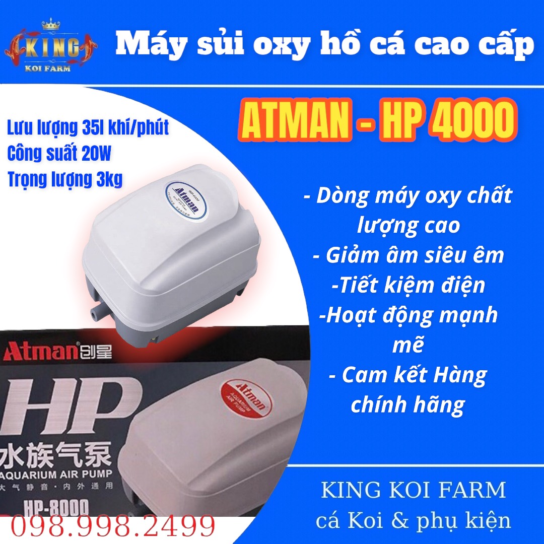 Máy Sủi Oxy Atman HP 4000 - HP 8000