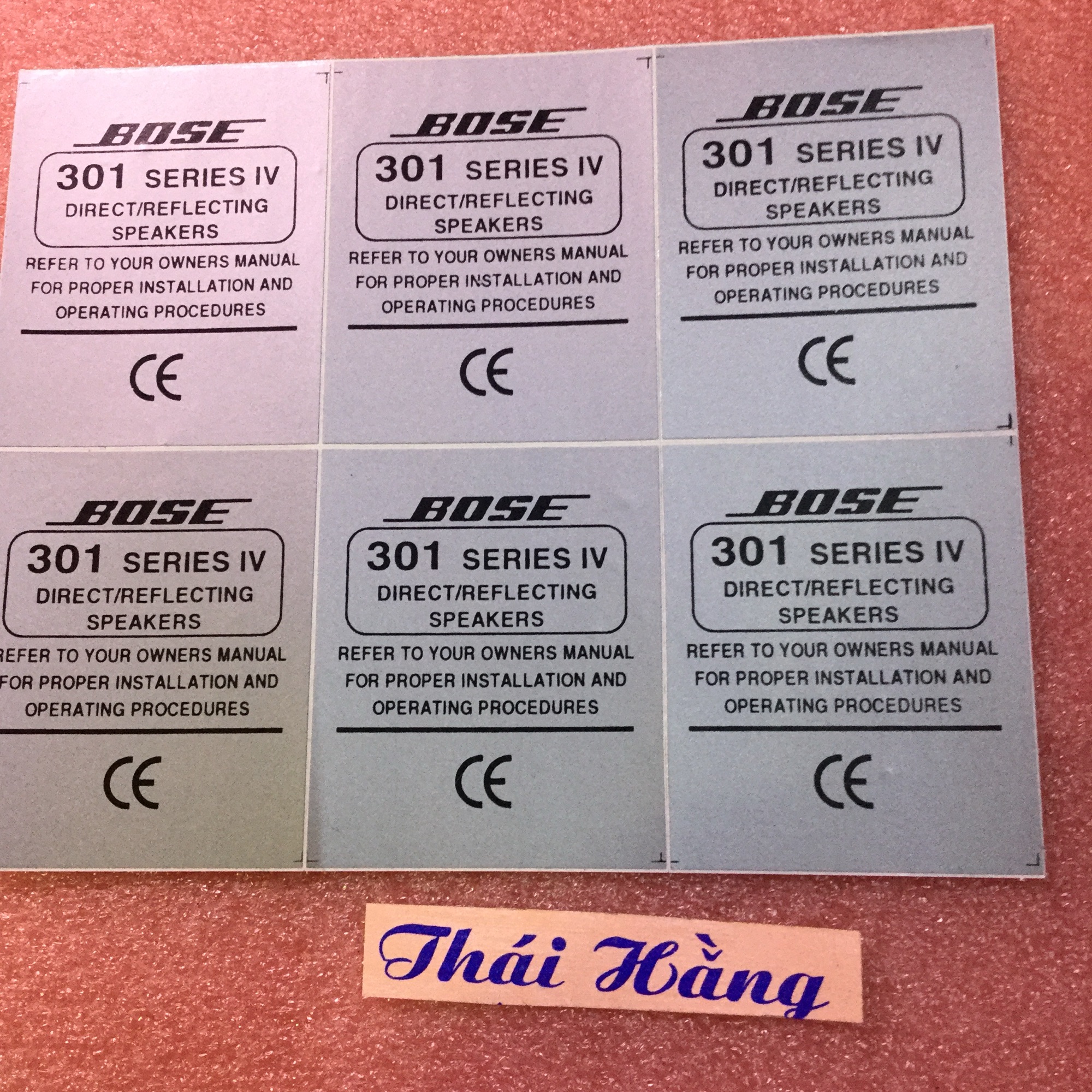 Tem dán dưới đế loa 301 SERIES IV (1 đôi )