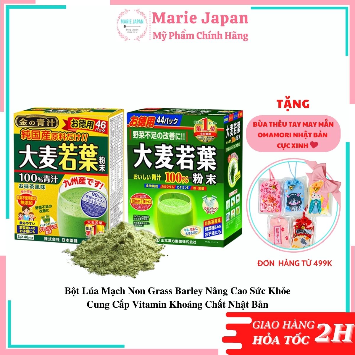 HỘP LỚN - Bột Lúa Mạch Non Grass Barley Nhật Bản