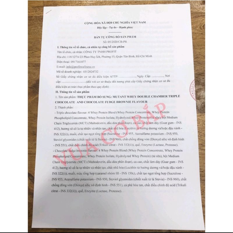 Whey Protein Mutant Double ( 2 Vị ) - Sữa Whey Protein Tăng Cơ