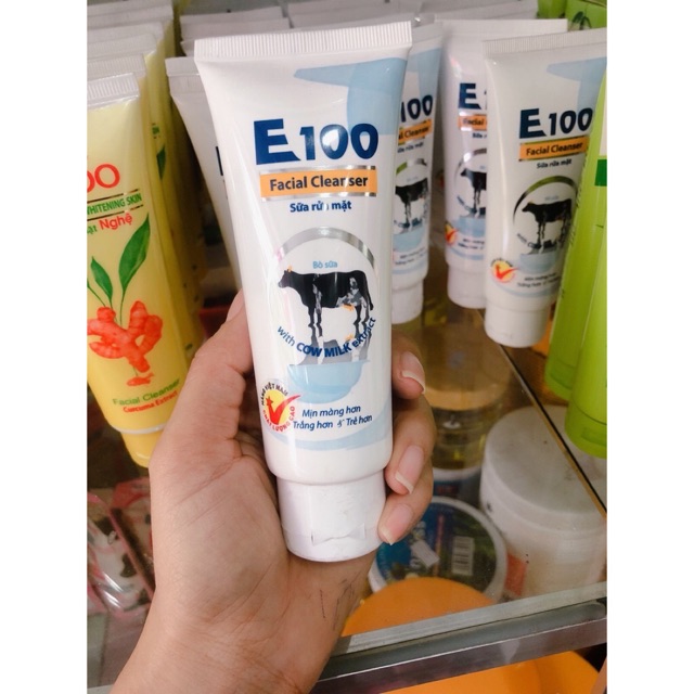 [HCM]Sữa rửa mặt E100 tinh chất sữa bò tươi 80g