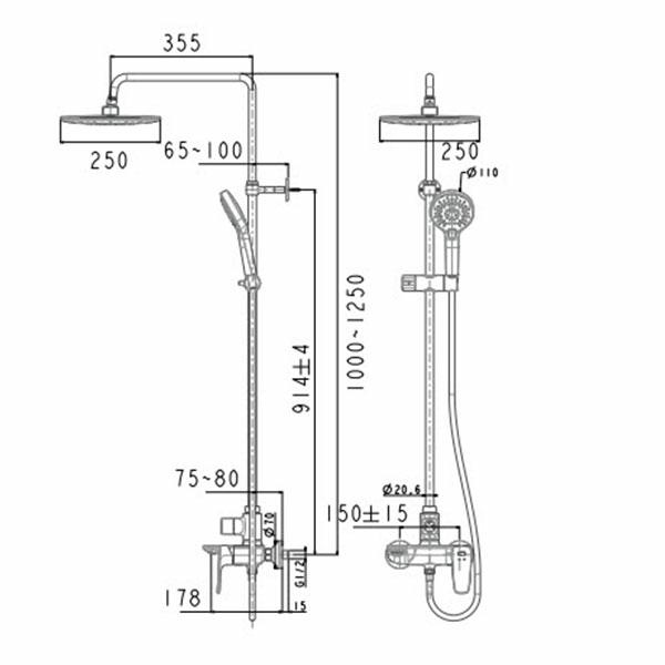 Cây sen tắm American Standard WF-1772