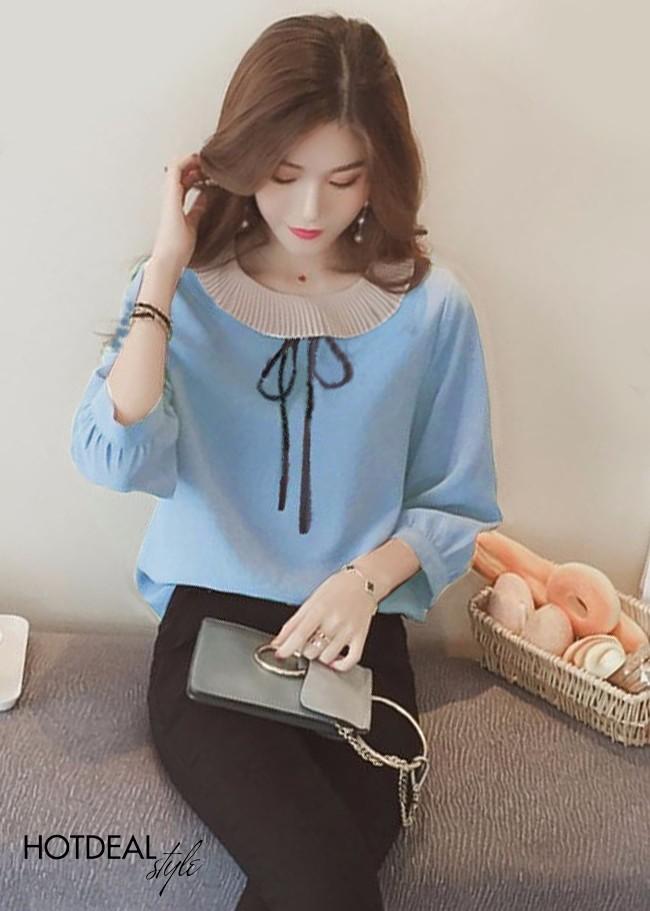 [HCM]Áo kiểu Selina dập ly cổ
