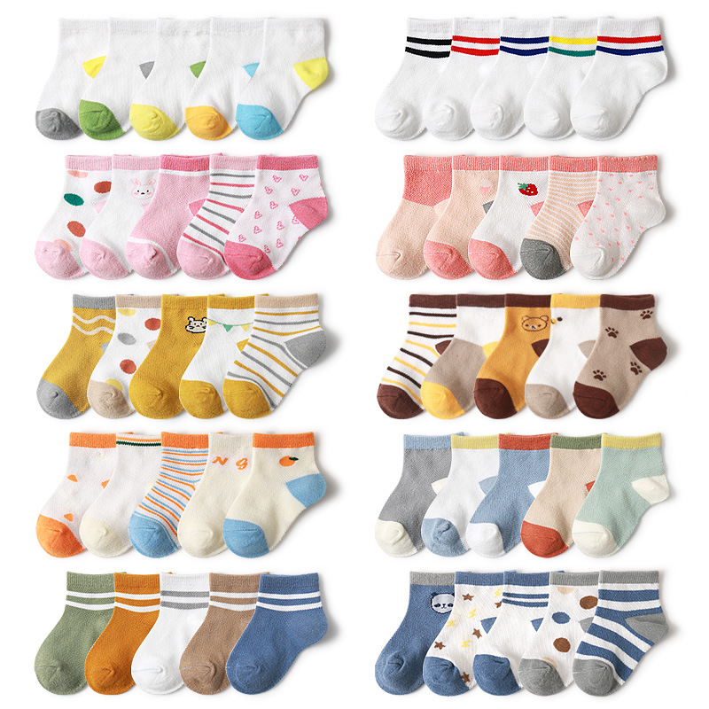 5 đôi Vớ  Cotton Cho Bé Trai Bé Gái Vớ