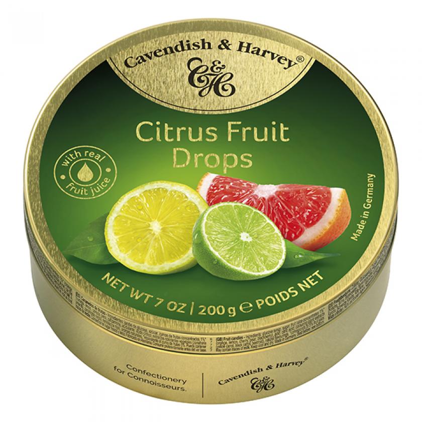 Kẹo Hộp Thiếc Đức Cavendish Harvey Hương Cam Chanh Citrus Fruit