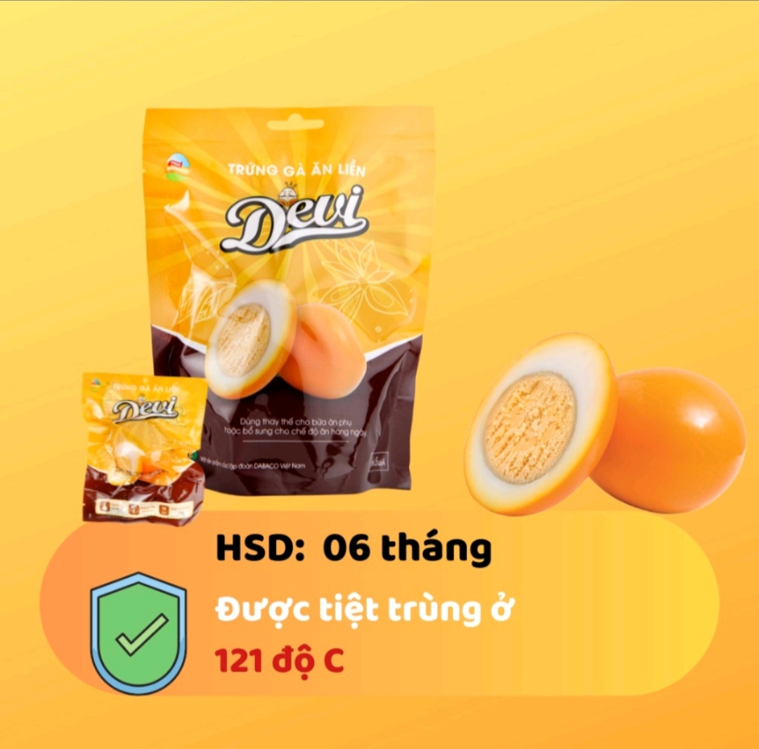 Túi 10 quả Trứng gà ăn liền Devi Dabaco (Ăn vặt, bữa sáng, bữa phụ)