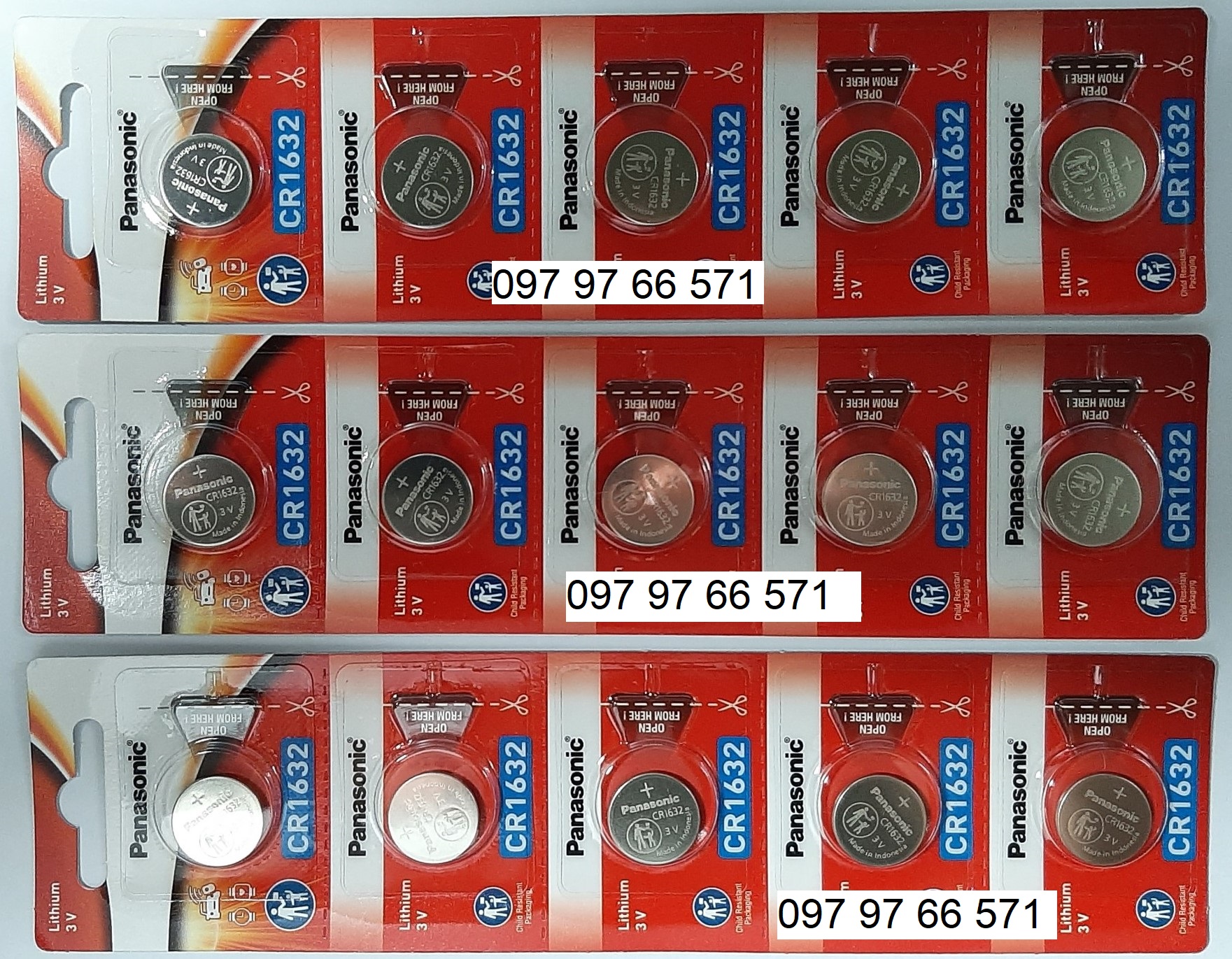 Pin Cr1632 Panasonic - 1 grate 5 tablets-genuine-made in Indonesia