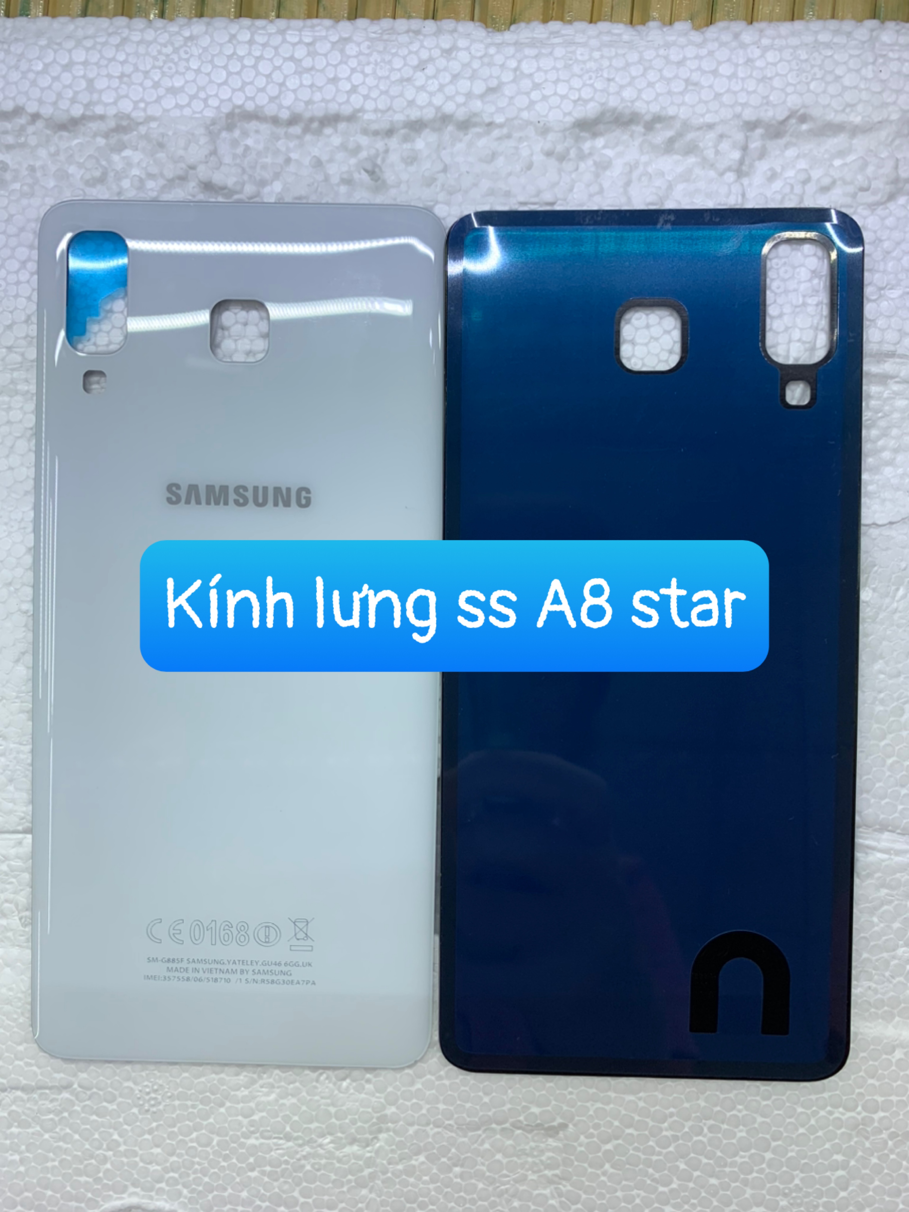 Samsung A8 Star back glass with pre-glue for Zin phone