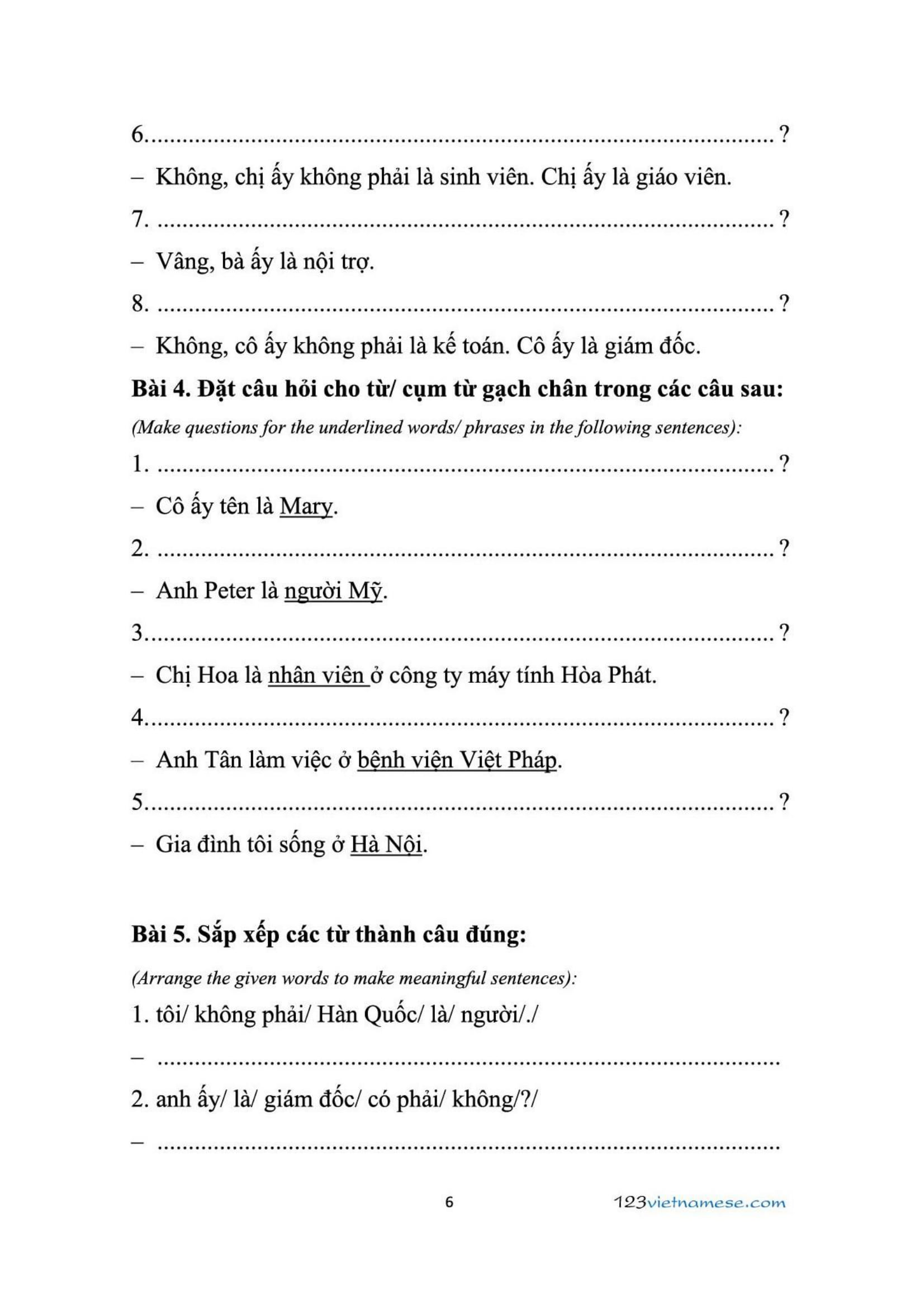 Sách bài tập tiếng Việt 123