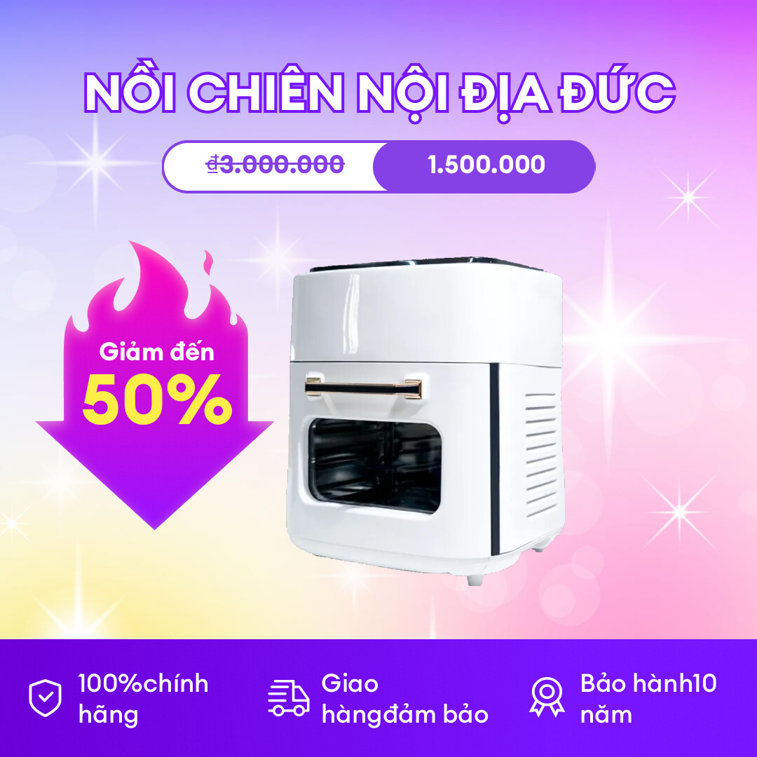 [VOUCHER 10%] (15 Lít) Nồi chiên không dầu của Đức