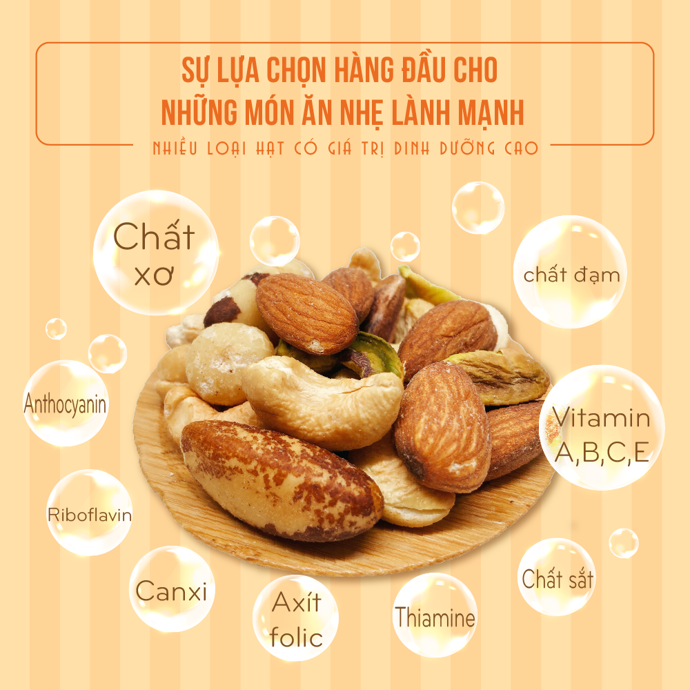 [Chính hãng] Thập cẩm hạt Premium 560g Dan D Pak
