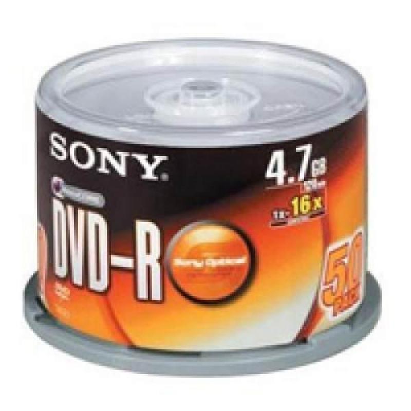 Bảng giá Đĩa dvd trắng ,Đĩa trắng DVD Sony 1 lốc 50 cái 4.7G hộp box Phong Vũ