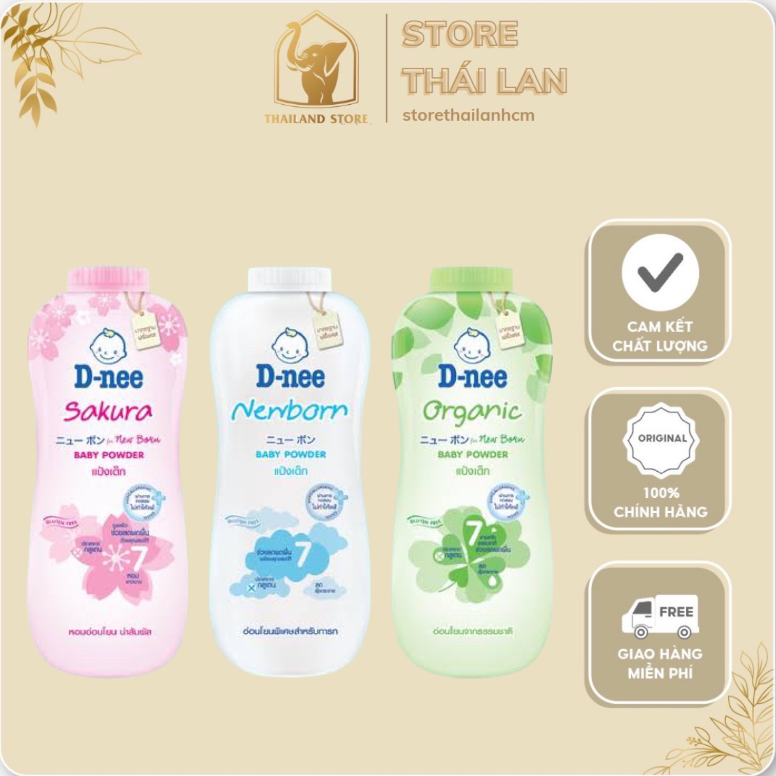 Phấn thơm dnee thái lan 380g