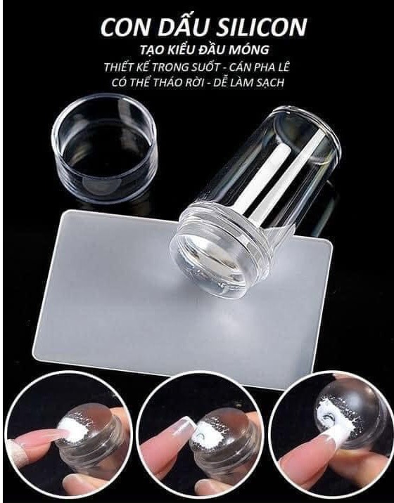 Con dấu in móng tay silicon in họa tiết nail