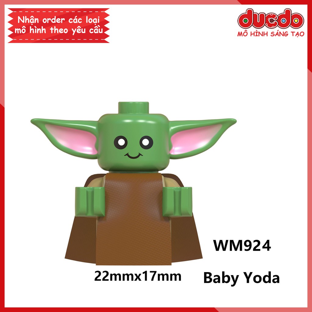 Minifigures nhân vật Baby Yoda trong Star Wars tuyệt đẹp - Đồ chơi Lắp ghép Xếp hình Mini Mô hình WM WM924