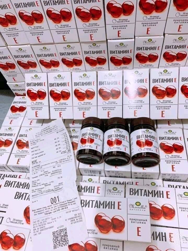 [CHÍNH HÃNG] VITAMIN E đỏ lọ 30v Nga MIROLA (MIRROLLA) 270mg