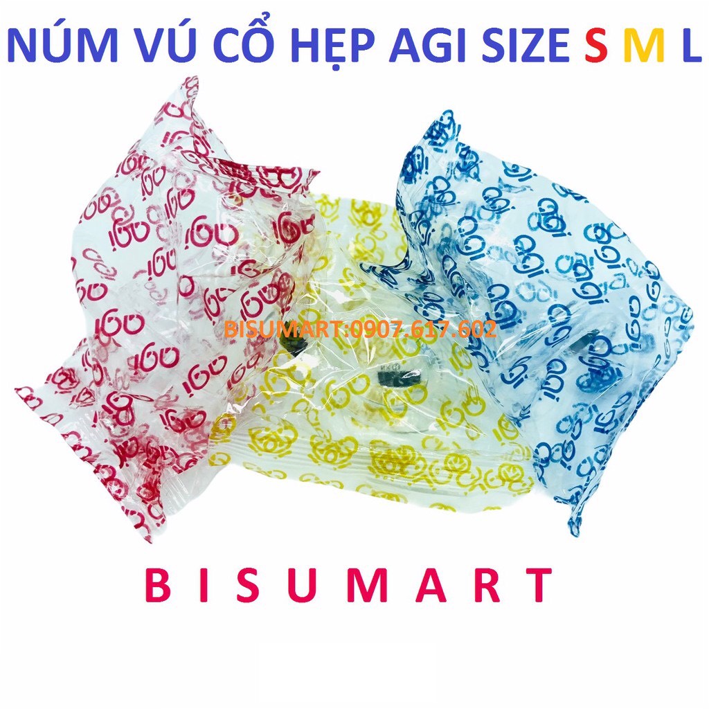 Combo 5 Núm vú Cổ Hẹp AGI SIZE S M L
