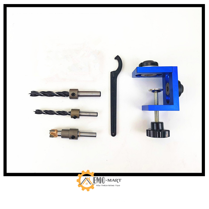 [FreeshipMAX] Bộ cữ khoan ốc cam, chốt gỗ 3in1