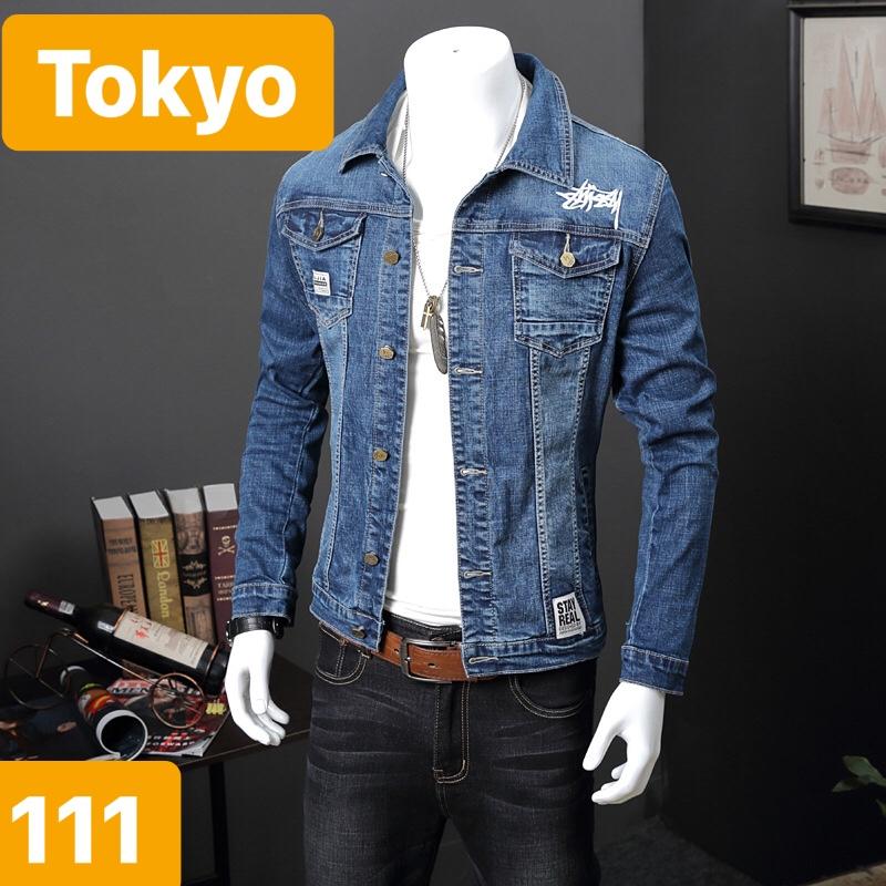 ÁO KHOÁC JEAN NAM CHẤT BÒ XANH SÀNH ĐIỆU KIỂU MỚI FURIRA CAO CẤP - TOKYO FASHION