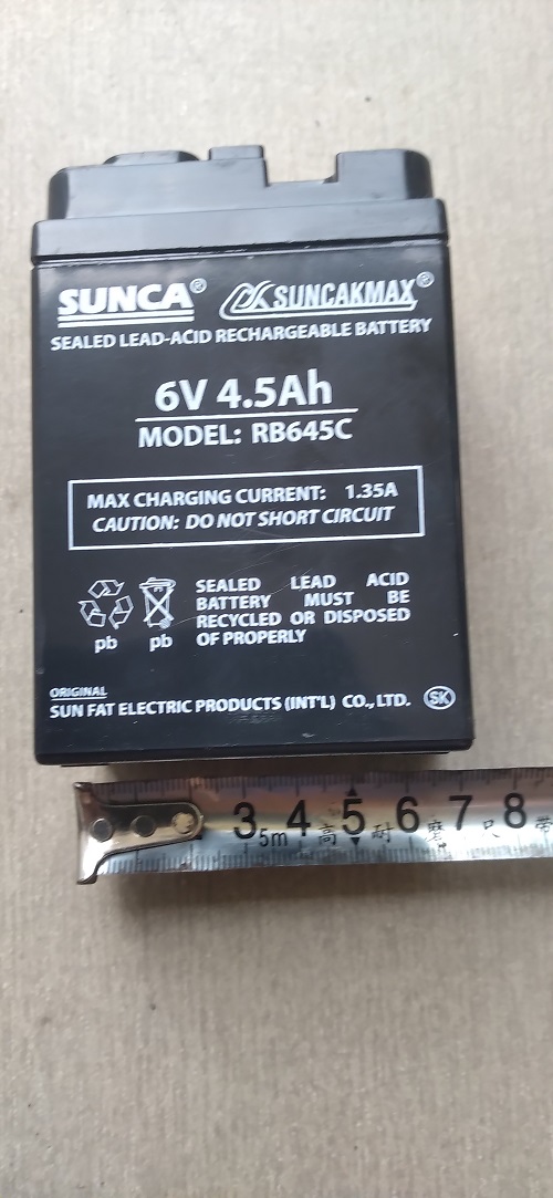 Ắc quy First Power 6V-7Ah, 6v 4,5A