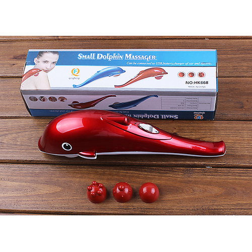 [HCM]Máy massage cầm tay cá heo mini 3 đầu