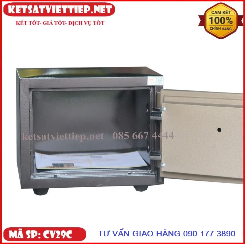 [CHINH HANG] Két sắt mini đúc đặc Việt Tiệp CV29C ( khóa cơ )