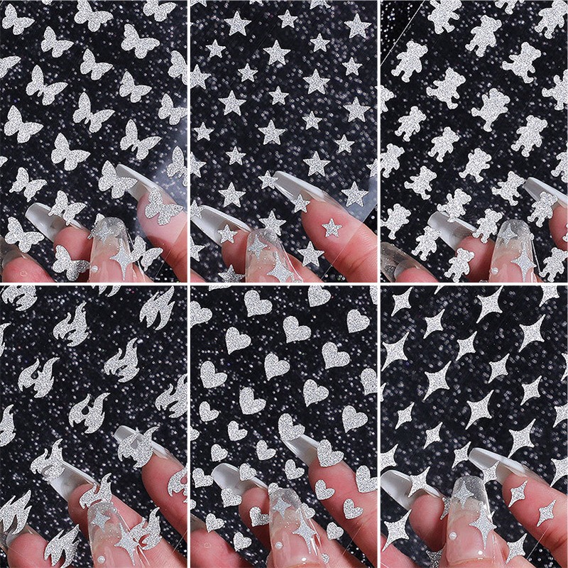 Nail sticker dán móng tay - Chân - Sticker flash siêu sáng