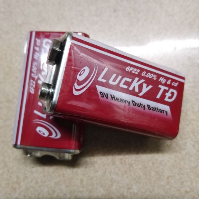 Pin 9V Lucky - Pin vuông 9V (Sỉ Inbox - Cực rẻ)