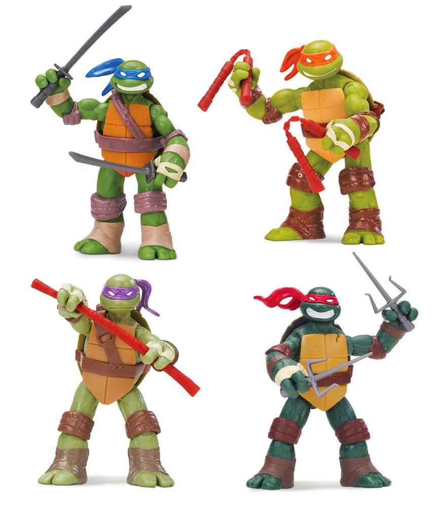 Mô hình - Bộ 04 Mô Hình Nhân Vật Ninja Rùa Cao 12cm