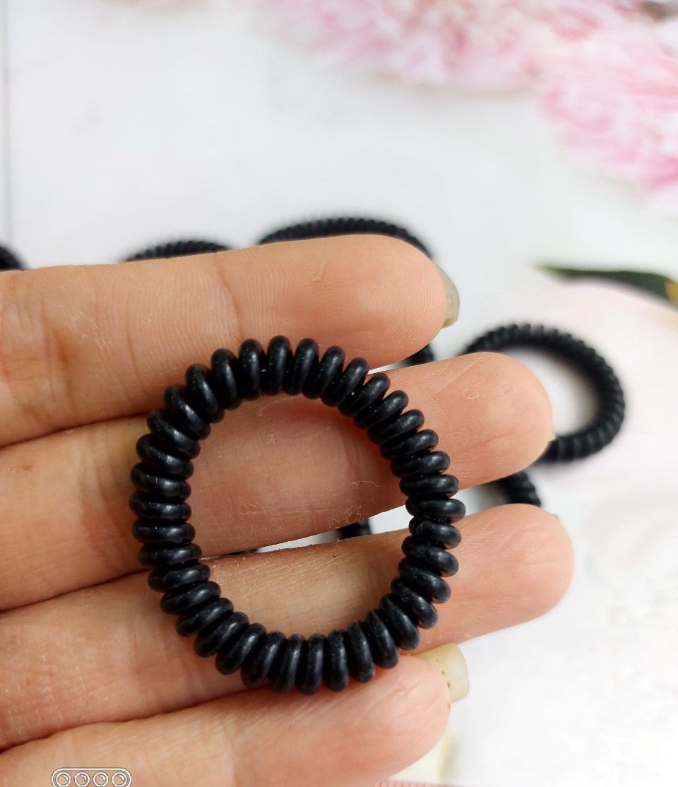 [HCM] DÂY CỘT TÓC LÒ XO ĐEN 3CM , LẺ 1 CÁI