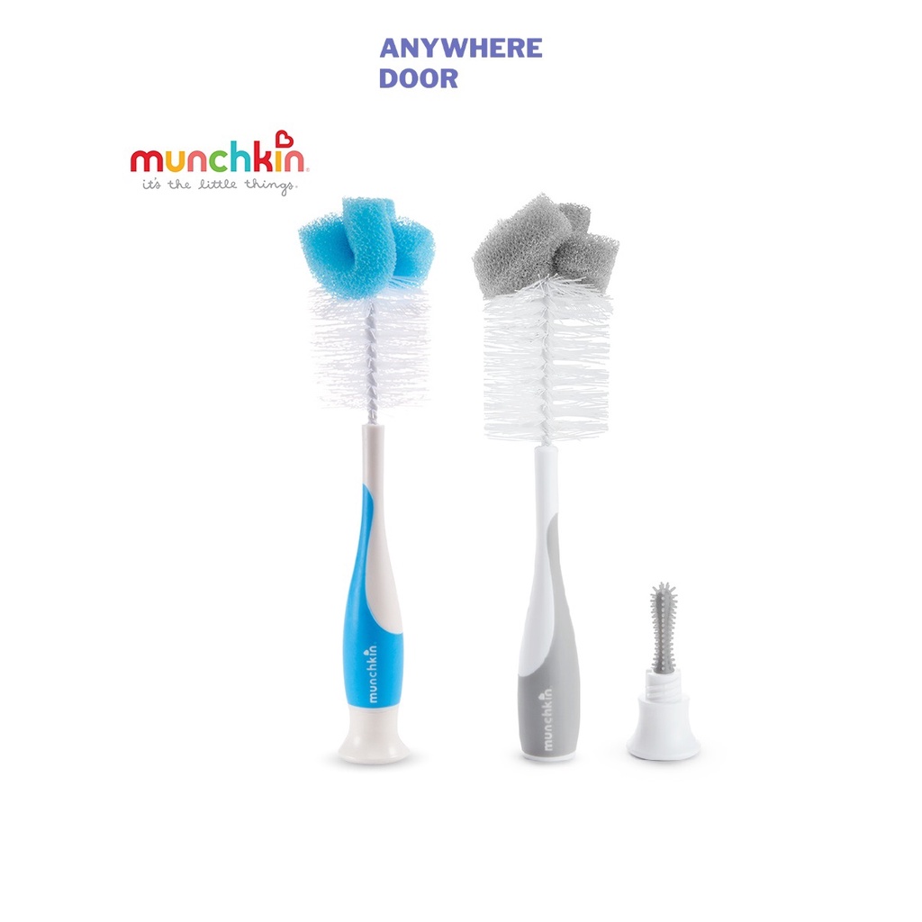 Cọ bình sữa có mút Munchkin  2 trong 1