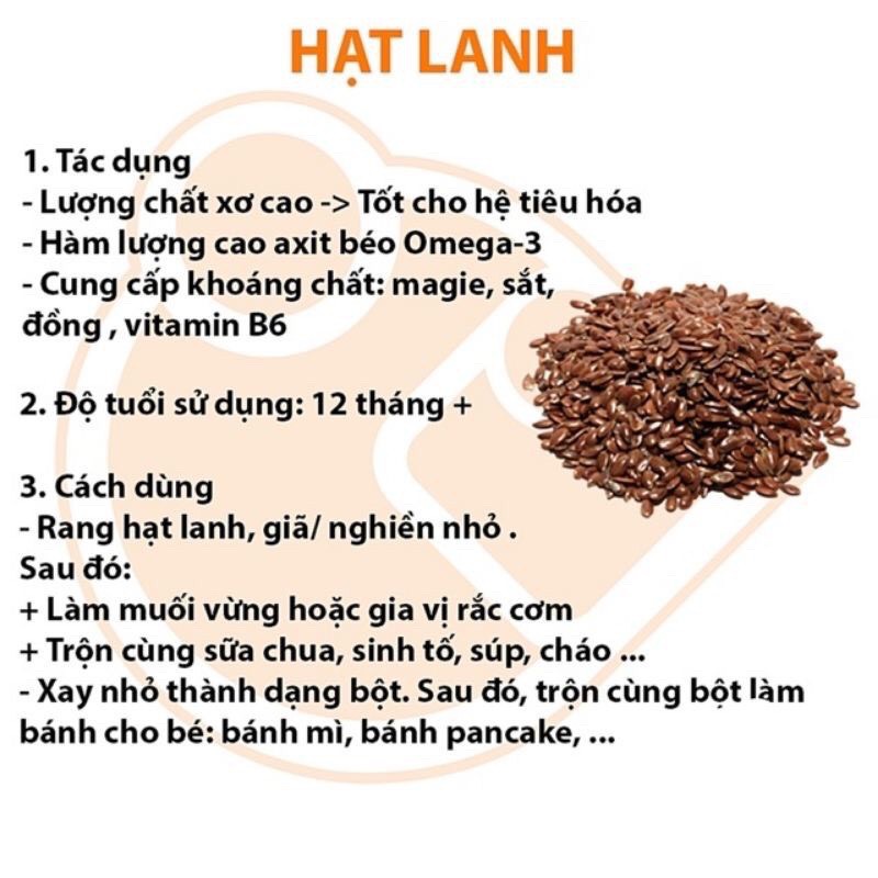Hạt Lanh Sạch Nhập Khẩu Canada 500G