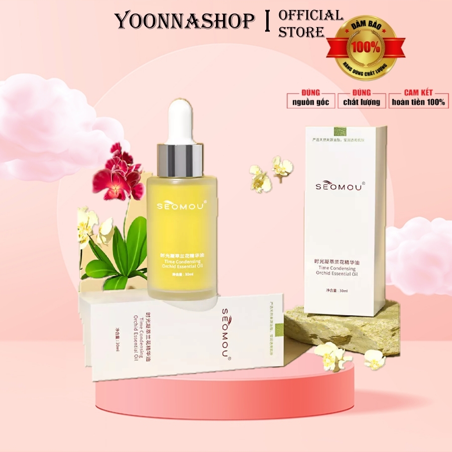 Serum tinh chất trắng da dưỡng căng bóng SEOMOU 30ml chiết xuất hoa phong lan thành phần tự nhiên A44