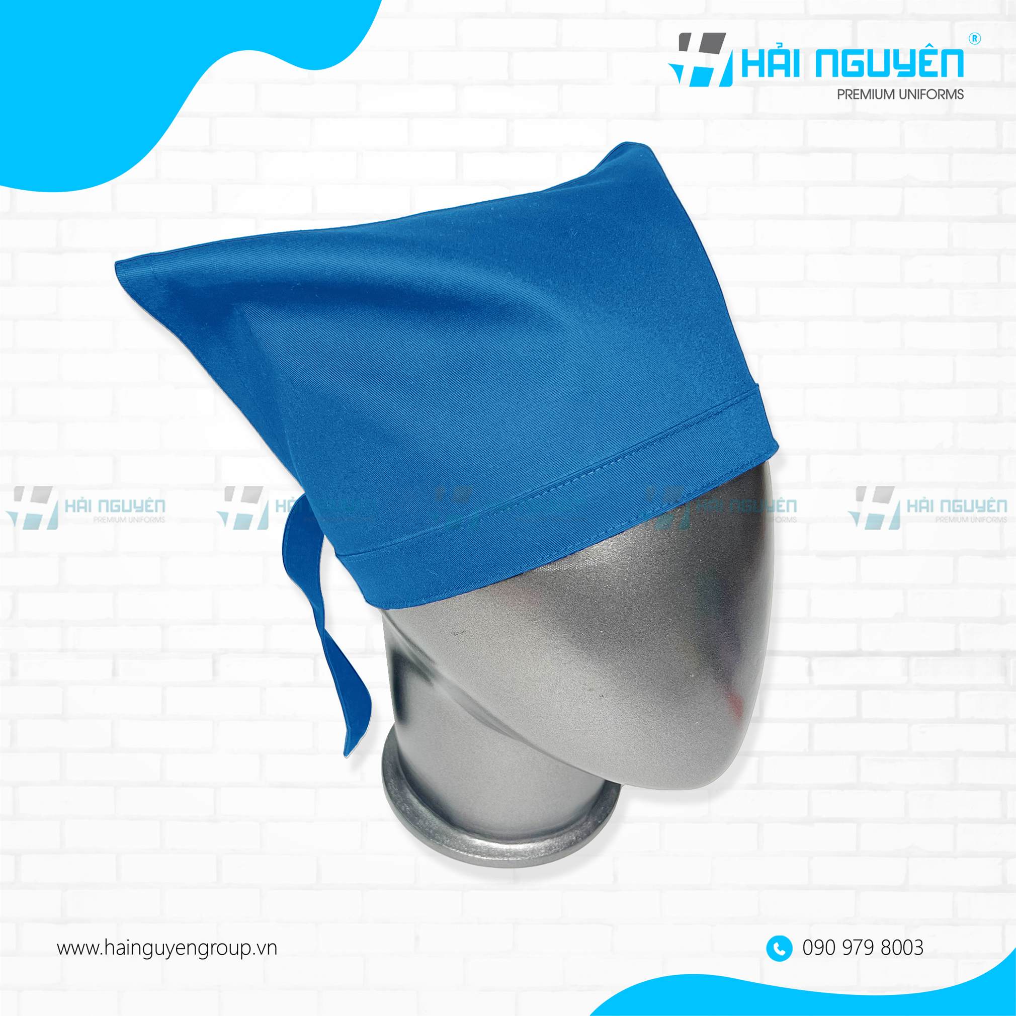 Nón tam giác - mũ phục vụ - khăn nón trùm tóc