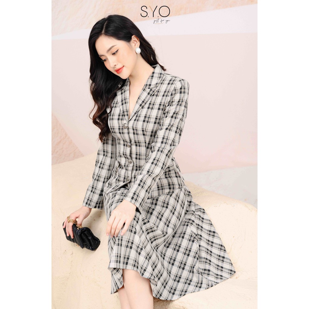 Áo Vest Kẻ Cổ 2 Ve B2003