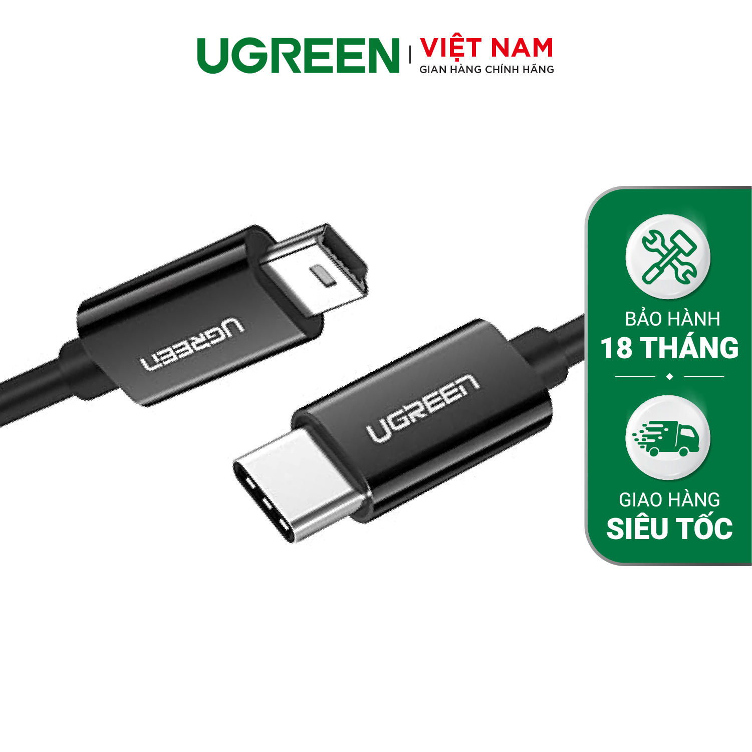 Cáp sạc usb type-c to mini usb dài 1m màu đen cao cấp ugreen us242 50445 - hàng phân phối chính hãng - bảo hành 18 tháng 1 đổi 1
