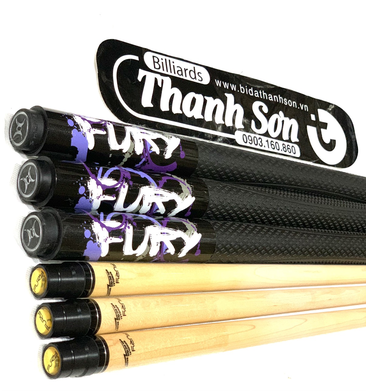 COMBO CƠ BiDa FURY SV (đầu11.5 nặng 500-550g)