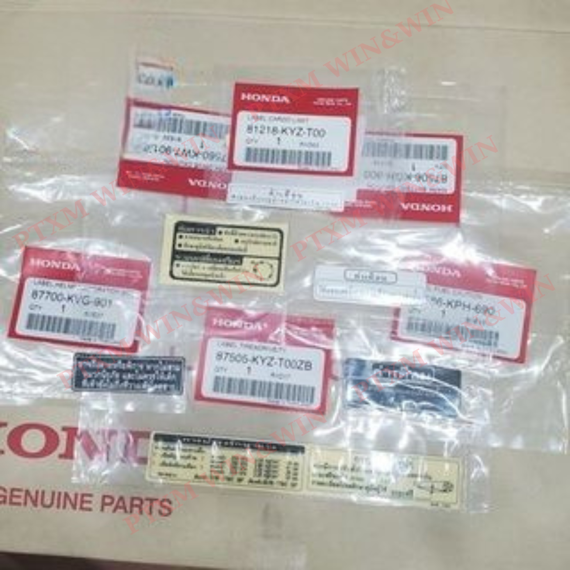 Bộ Tem Thông Số Wave 125i (6 tem) Zin Thái Lan