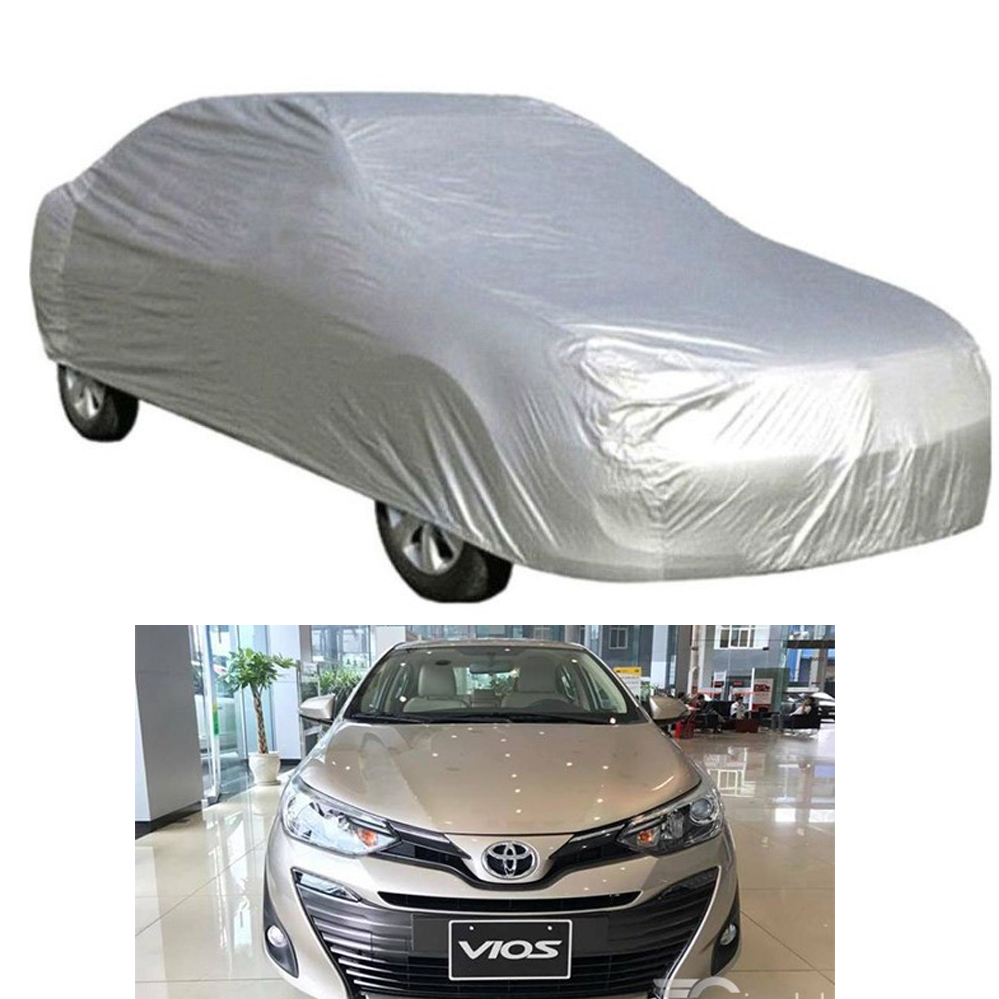 Bạt Phủ xe Ô Tô Toyota Vios Vải Dù OXFORD Siêu Bền, Bạt Trùm Xe Hơi Chống Nắng Mưa Bảo Vệ Xe