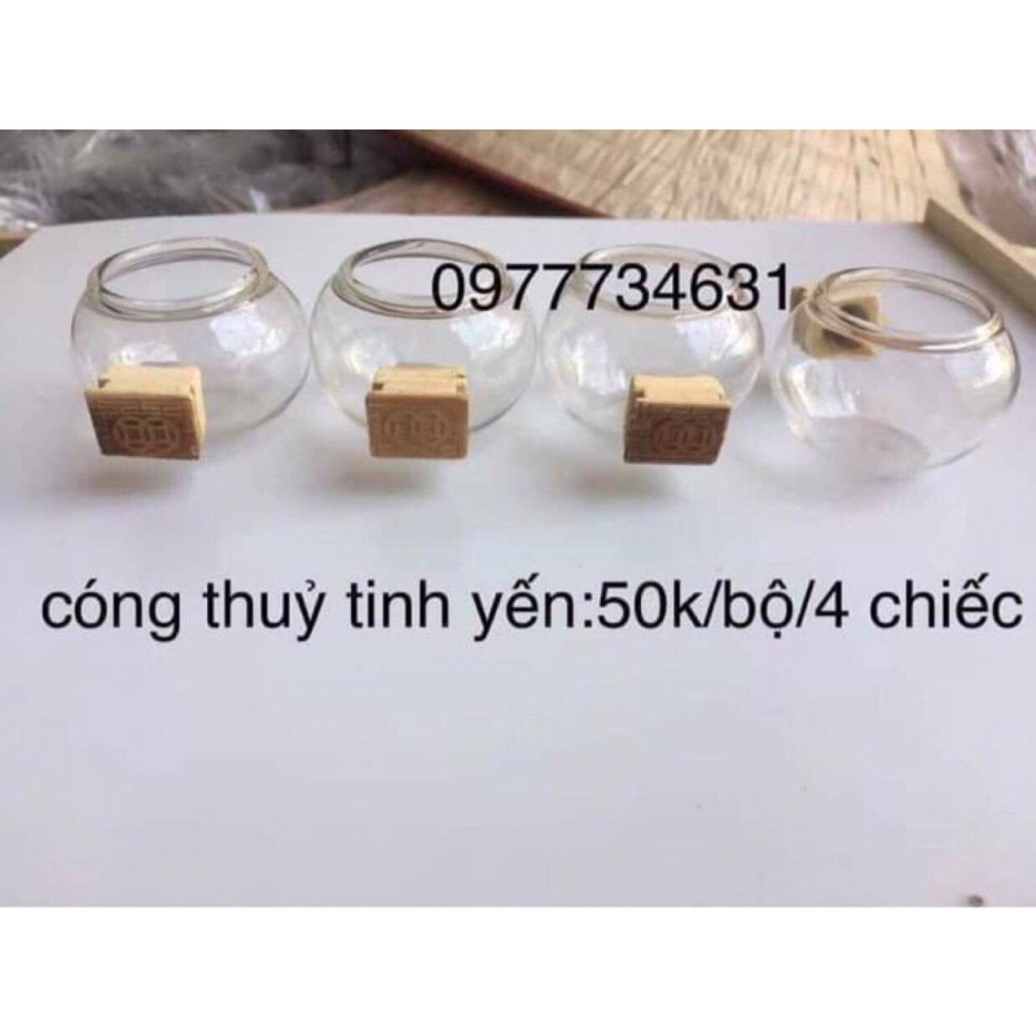 Cóng yến, cóng choè đất thuỷ tinh tai mun, tai tre đục triện