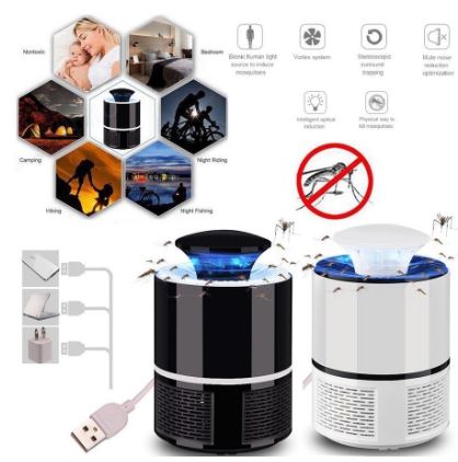 Đèn Bắt Muỗi Hình Trụ Cắm Cổng USB Thông Minh, Máy Bắt Muỗi Ruồi Thông Minh Diệt Côn Trùng Bảo Vệ Sức Khỏe Gia Đình