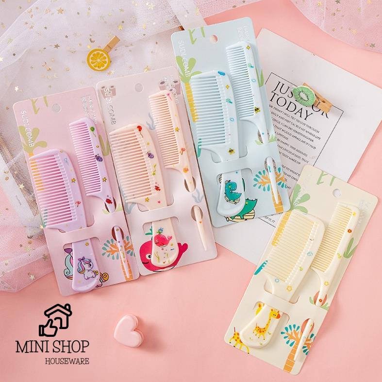 Combo 2 Lược Chải Tóc Họa Tiết Cute Dễ Thương