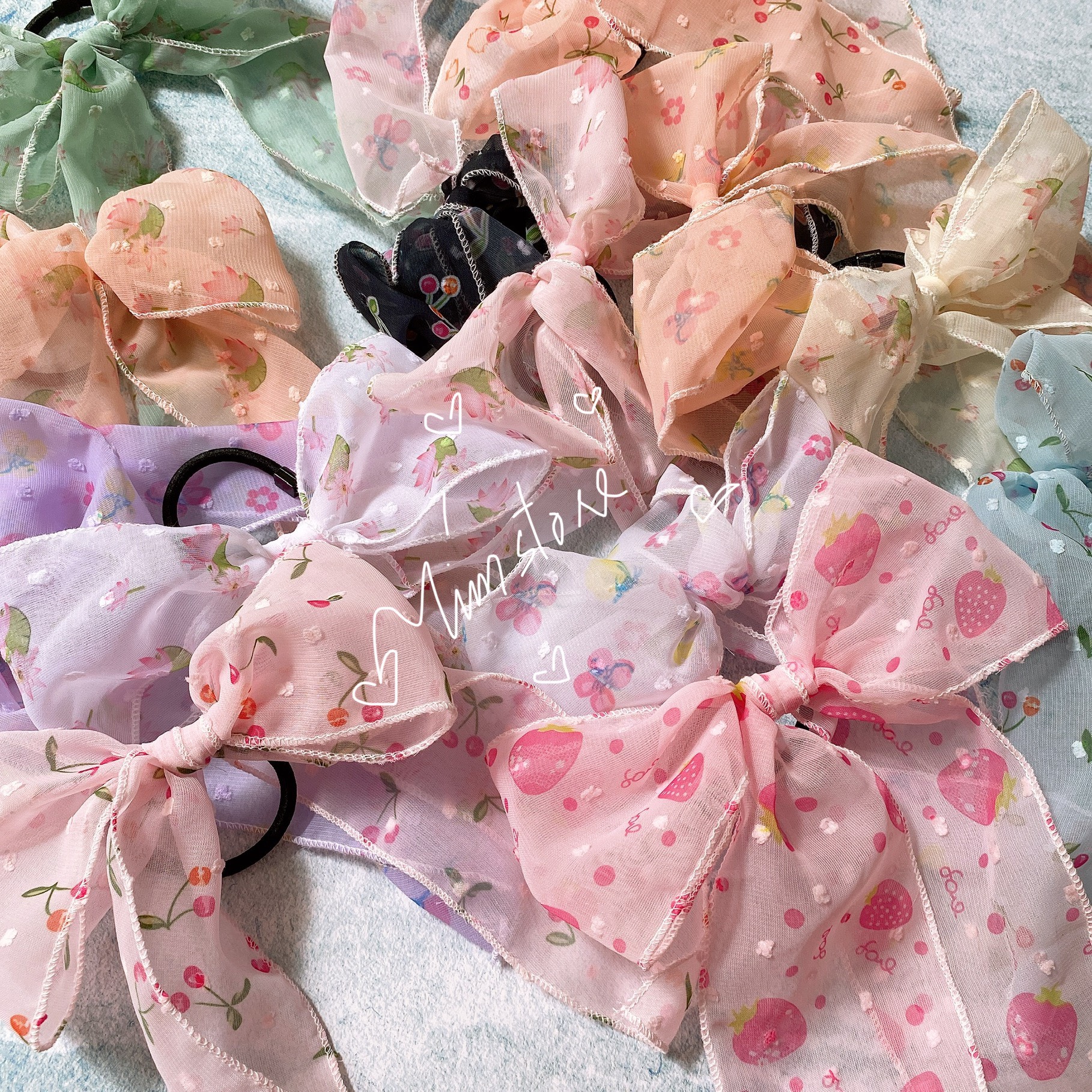 {Nhiều mẫu Nơ} SCRUNCHIES NƠ VOAN   - CỘT TÓC VẢI THỜI TRANG NỮ HOT TREND GIÁ RẺ