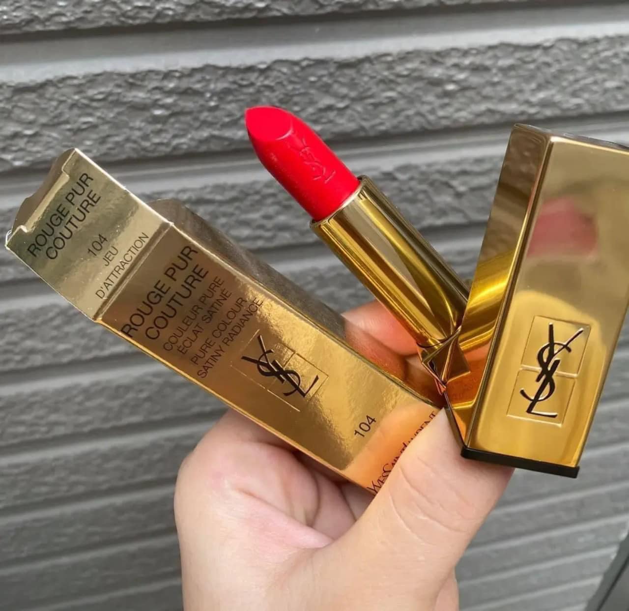 Son YSL 104 Jeu D'attraction Đỏ Cam Fullbox