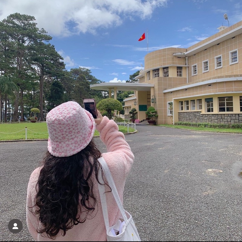 Nón lông bông hoa Poési Nón Bucket Hat