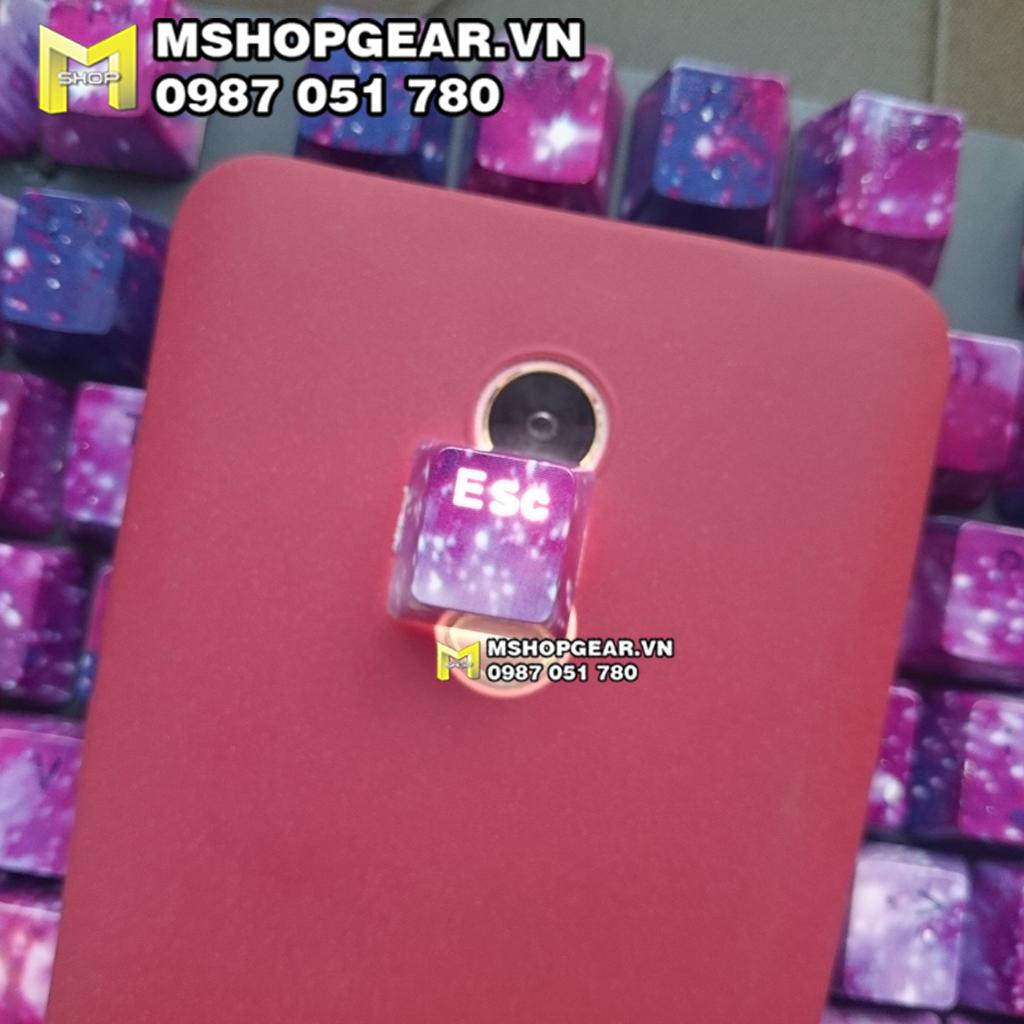 Keycap Galaxy tím abs doubleshot xuyên led oem profile 104 keycap