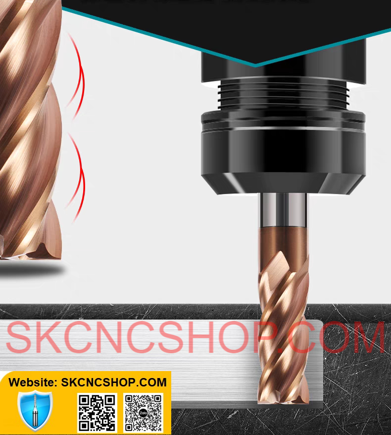 Mũi dao phay Kim loại 4 ME - ENDMILL - HRC55 - SK CNC SHOP